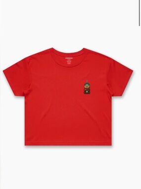 NWT Starbucks Bearista Red Crop Top For Women Size XS
